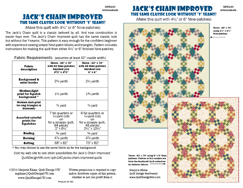 Jack s Chain Improved Pattern No Y seams