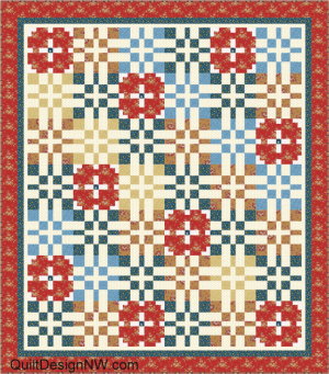 Light background Prairie Lattice quilt by Quilt Design NW